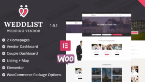Weddlist (v1.7.4) Wedding Vendor Directory WordPress Theme