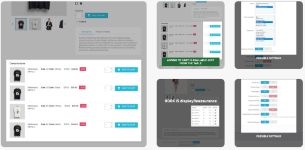 v1.1.0 AN Display product combinations in a table Module [v1.6-v1.7] Prestashop
