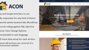 Acon v1.9 Architecture and Construction Website CMS