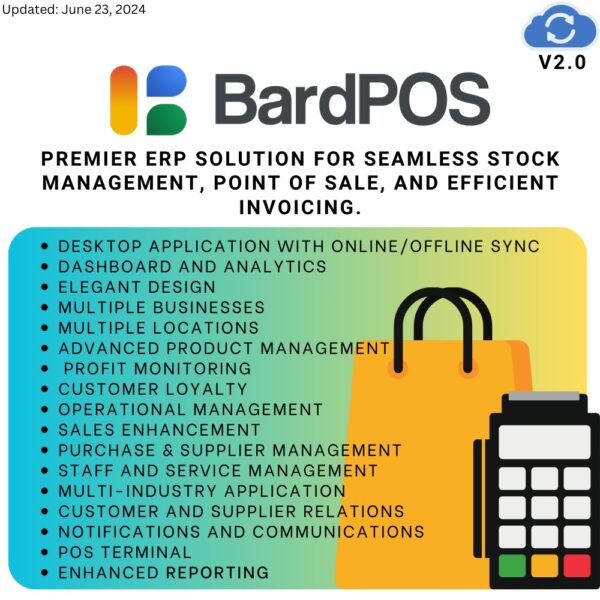 BardPOS v2.5.6 - Premier ERP Solution for Seamless Stock Management, Point of Sale, and Efficient Invoicing