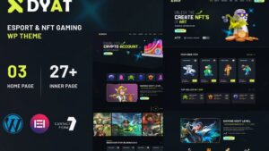 DYAT v1.0.2 eSports and Gaming NFT WordPress Theme