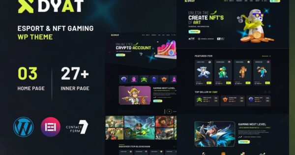 DYAT v1.0.2 eSports and Gaming NFT WordPress Theme
