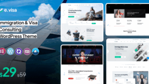 Evisa (v1.0.2) Immigration and Visa Consulting WordPress Theme