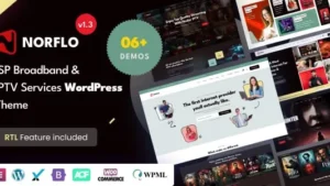 Norflo v1.6 ISP & IPTV Services Elementor WordPress Theme