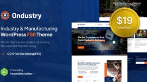 Ondustry v1.0.2 Industry & Manufacturing FSE WordPress