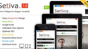 Setiva (v1.6) Responsive Magazine Blogger Template