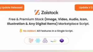 Zaistock v2.2 Free & Premium Stock Photo, Video, Audio, Icon Illustration Script
