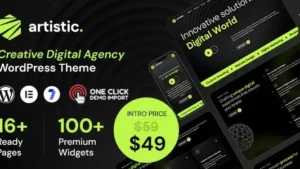 Artistic (v1.0.10) Digital Marketing Agency WordPress Theme