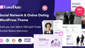 LoveDate v3.5.1 Social Dating Network WordPress Theme