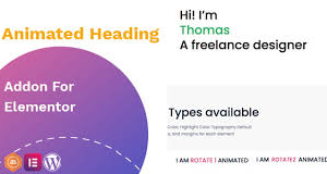 Animated Heading Addon (v1.0.2) Widget For Elementor
