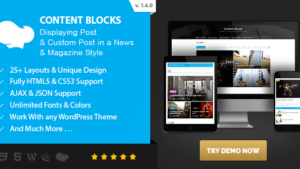Content Blocks Layout For WPBakery Page Builder (v1.6.0) News & Magazine Style