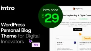 Intro v1.0.4 Personal Digital Blog WordPress Theme [Activated]