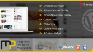 Mega Posts and Custom Posts Display v1.1 WP Plugin