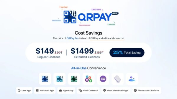 QRPay Pro v1.0.0 - Complete QRPay Solution with All Add-ons Bundle [Activated]