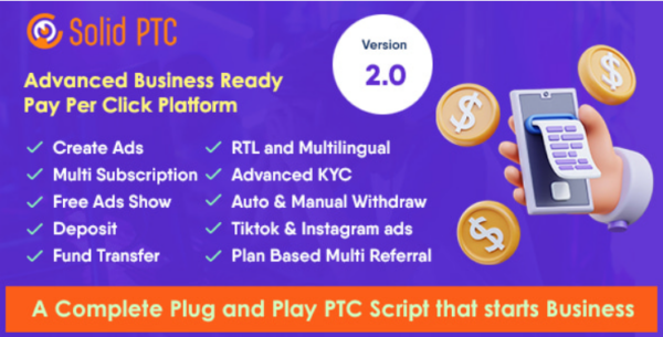 Solid PTC v2.0 - Advanced Pay Per Click Platform [Activated]