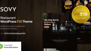 Sovy v1.0.0 Restaurant FSE WordPress Theme