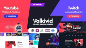 Valkivid v1.0.1 Content Creators WordPress Theme