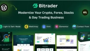 Bitrader v2.0 Crypto, Stock and Forex Trading Business WordPress Theme