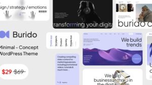 Burido (v1.0.4) Minimal Multipurpose WordPress Theme (Activated)