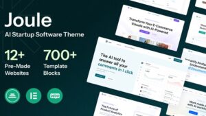 Joule (v1.2) AI Startup Software Elementor WordPress Theme