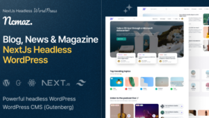 Ncmaz (v2.10.1) NextJs Headless WordPress Blog, Magazine