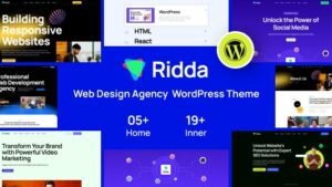 Ridda v1.0.5 Web Design Agency WordPress Theme