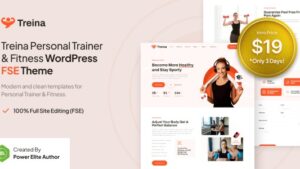 Treina v1.0.0 Personal Trainer & Fitness FSE WordPress