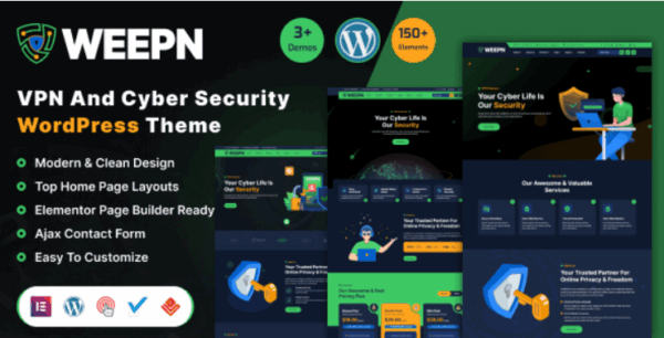 Weepn v1.0 VPN & Cloud Services WordPress Theme