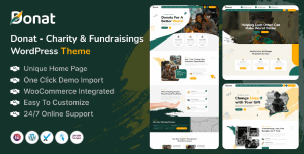 Donat v1.0.0 – Charity & Fundraising WordPress Theme