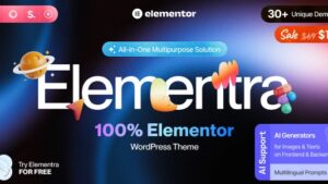 Elementra (v1.0.4) 100% Elementor WordPress Theme (Activated**)