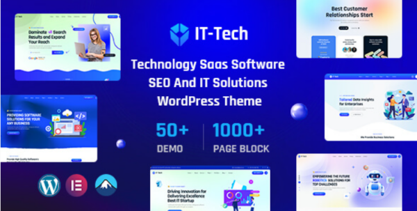 IT-Tech (v1.0.0) Technology, Saas Software SEO & IT Solutions WordPress Theme