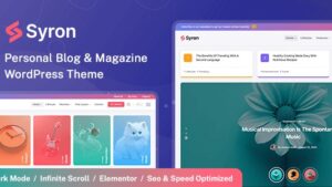 Syron (v1.5) Personal Blog & Magazine WordPress Theme