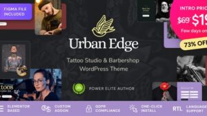 Urban Edge v1.0.1 Barbershop & Tattoo Studio Theme