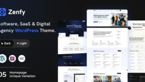 Zenfy (v1.1) Software, SaaS & Digital Agency WordPress Theme