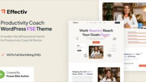 Effectiv (v1.0.0) Productivity Coach & Mentor FSE WordPress Theme