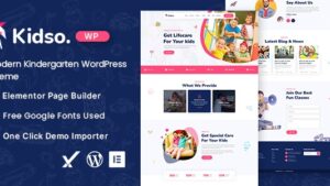 Kidso (v1.0.0) Modern Kindergarten WordPress Theme