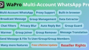 WaPro v1.8.0.0 - Multi-Account WhatsApp Pro (WaCRM)