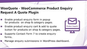 WooQuote (v1.0.9) WooCommerce Product Enquiry & Request A Quote Plugin