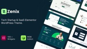 Zenix (v5.0) Tech Startup & SaaS WordPress Theme