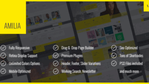 Amilia (v1.3.6) Multipurpose One & Multi Page WP Theme