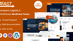 Efast (v1.0.0) Transport, Logistic & Warehouse WordPress Theme
