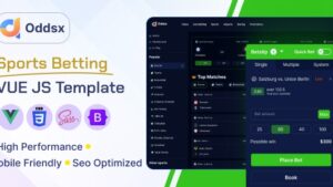 Oddsx v0.1.0 - Sports Betting Website Vue JS Template
