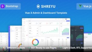 Shreyu v1.0.0 - Vue 3 Admin & Dashboard Template