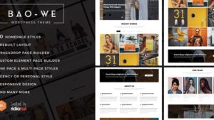 Baowe (v1.1) Responsive One/Multi Page Portfolio WordPress Theme