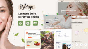 Biorga v1.0.5 Elementor Beauty Cosmetics Shop WordPress Theme