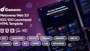 Gameon v2.0 - Metaverse IGO Launchpad HTML Template