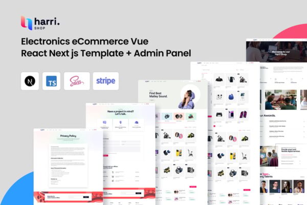 Harri v1.0.8 Electronics eCommerce React Next js Template + Admin Panel