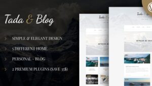 Tada & Blog (v1.3) Personal WordPress Theme
