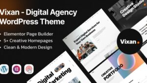 Vixan v1.0.7 Digital Agency Portfolio Elementor WordPress Theme