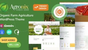 Agronix (v2.0.1) Organic Farm Agriculture WordPress Theme + RTL